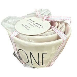 Rae Dunn Measuring Cups White with Pink/Blush Interior New W Tags Limited